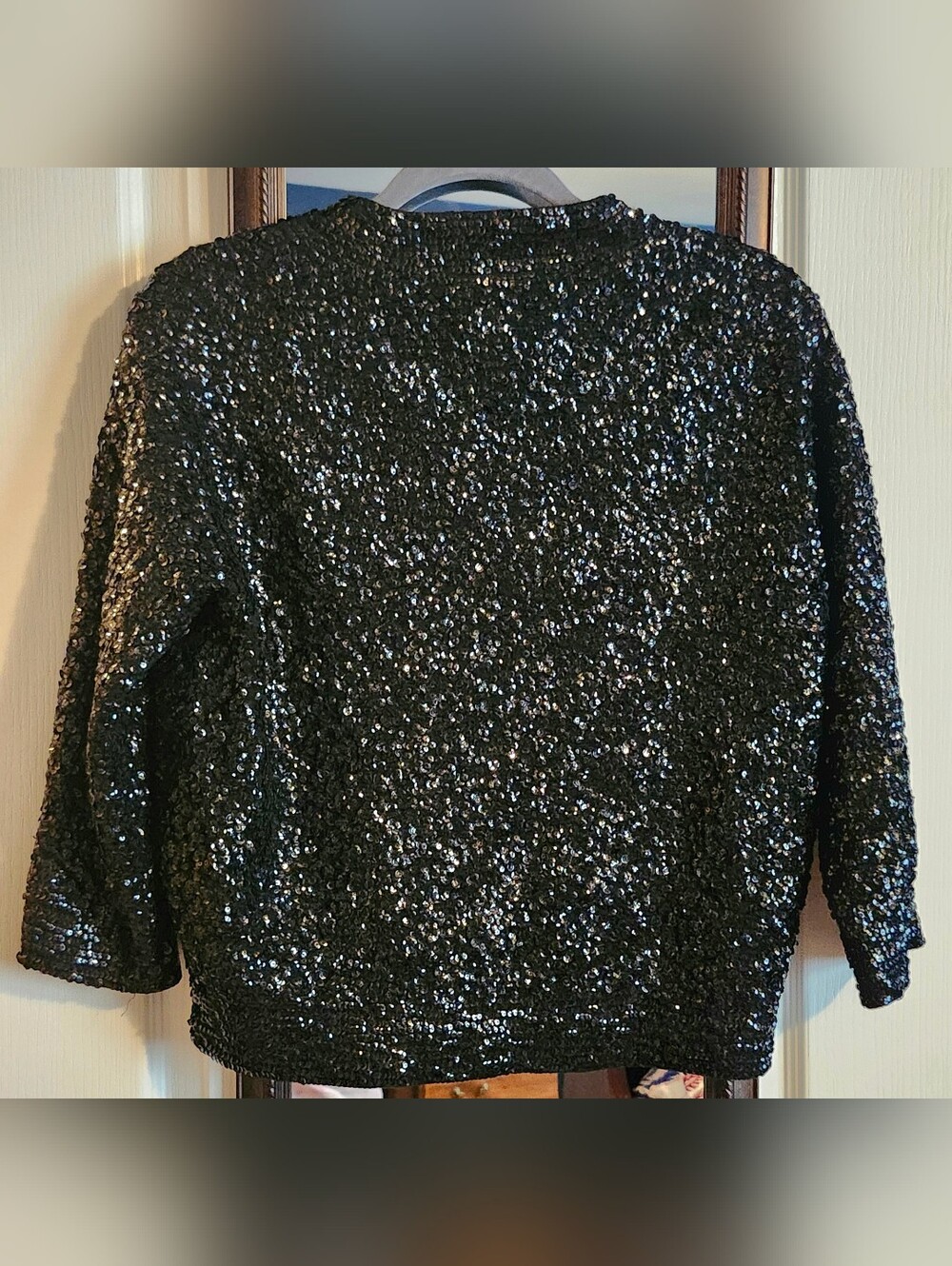 Vintage President Sequined Angora Fur Blend Jacket - Picture 2 of 4